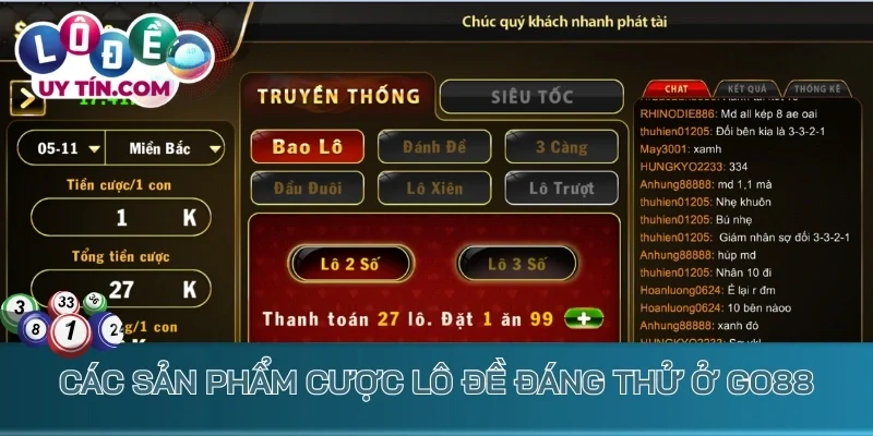Lô Đề Go88 - Chinh Phục Các Con Số Bí Ẩn Chốt Lời 1 Ăn 99 3 Các sản phẩm cược lô đề đáng thử ở Go88